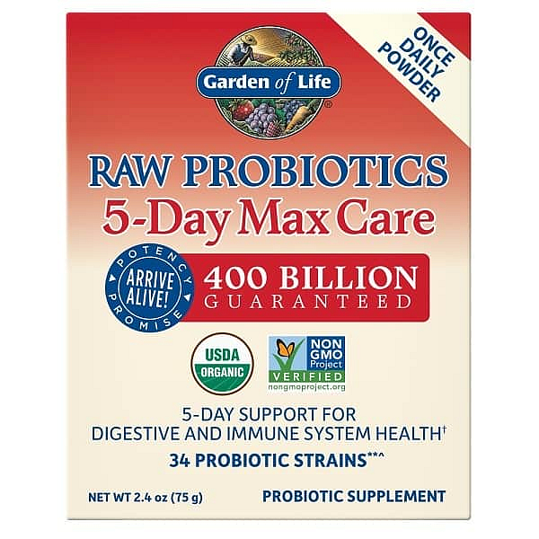 Raw Organic Probiotics 5-Day Max Care - 5 denní péče