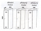 Šatní skříně sestavné - přístavný modul - barva šedá/modrá - 1800