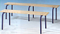 Šatní lavice - barva hnědá - 1200 x 420 x 450 mm