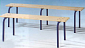 Šatní lavice - barva hnědá - 1600 x 420 x 450 mm