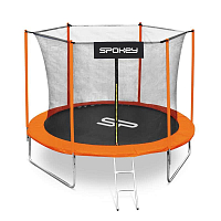 Trampolína JUMPER II - barva  černo - oranžová, průměr 305 cm, vč. ochranné sítě a žebříku