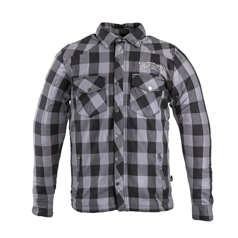 Flanelová košile W-TEC Black Heart Reginald s aramidem Barva šedo-černá, Velikost 3XL