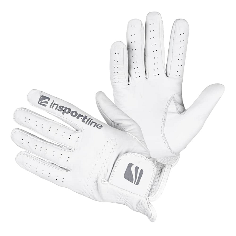 Pánské kožené rukavice inSPORTline Elmgreen Barva krémově bílá, Velikost M/L
