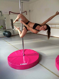 Pole dance žíněnka kulatá - rozměry 150cm, výška 10cm, sendwichové jádro