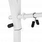 KLARFIT HB3BC-W, tréninková lavice, posilování rukou, nohou, odkládací plocha, bílá