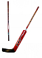 Hokejová hůl brankářská LION rovná barva červená délka 100 cm - Oboustranná