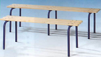 Šatní lavice - barva modrá - 1600 x 420 x 450 mm