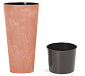 Květináč TUBUS SLIM BETON EFFECT s vkladem 20 cm - barva: terakota