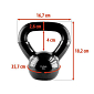 Kettlebell pokrytý vinylem HMS KNV06 6 kg, černý