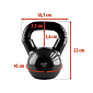 Kettlebell pokrytý vinylem HMS KNV12 12 kg, černý