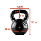 Kettlebell pokrytý vinylem HMS KNV16 16 kg, černý