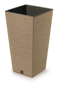 Květináč FURU SQUARE ECO WOOD s vkladem 20 cm - barva: naturo ECO