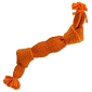 Hračka Dog Fantasy uzel pískací oranžový 2 knoty 35cm