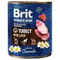 Konzerva Brit Premium by Nature krůta s játry 800g