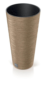 Květináč FURU SLIM ECO WOOD s vkladem 25 cm - barva: naturo ECO