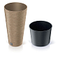 Květináč FURU SLIM ECO WOOD s vkladem 25 cm - barva: naturo ECO