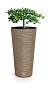 Květináč FURU SLIM ECO WOOD s vkladem 25 cm - barva: naturo ECO