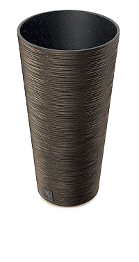 Květináč FURU SLIM ECO WOOD s vkladem 25 cm - barva: káva ECO