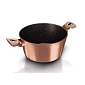 BERLINGERHAUS Kastrol s mramorovým povrchem a poklicí 20 cm Rosegold Metallic Line BH-1514