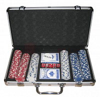Poker set 300 v alu kufru s označením hodnot