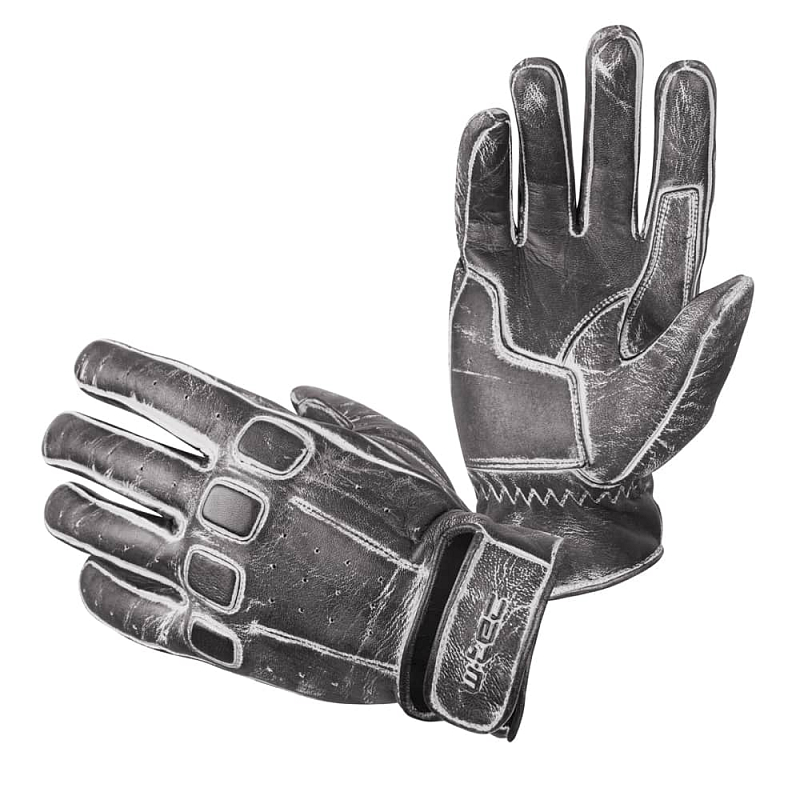 Kožené moto rukavice W-TEC Rifteur Barva černá, Velikost M